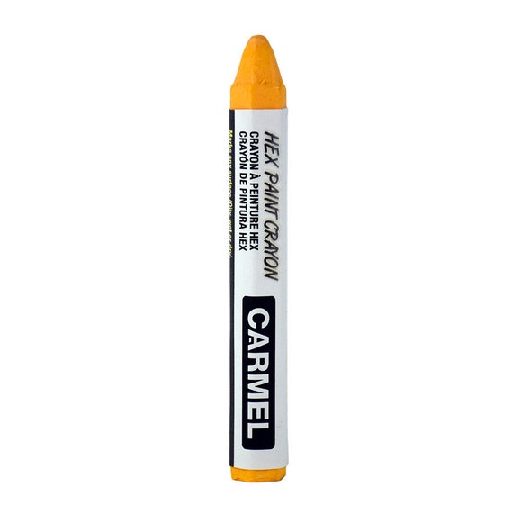 Hex Smooth Surface Paint Crayon - Windshield & Glass Marker | Carmel Yellow / Box of 12