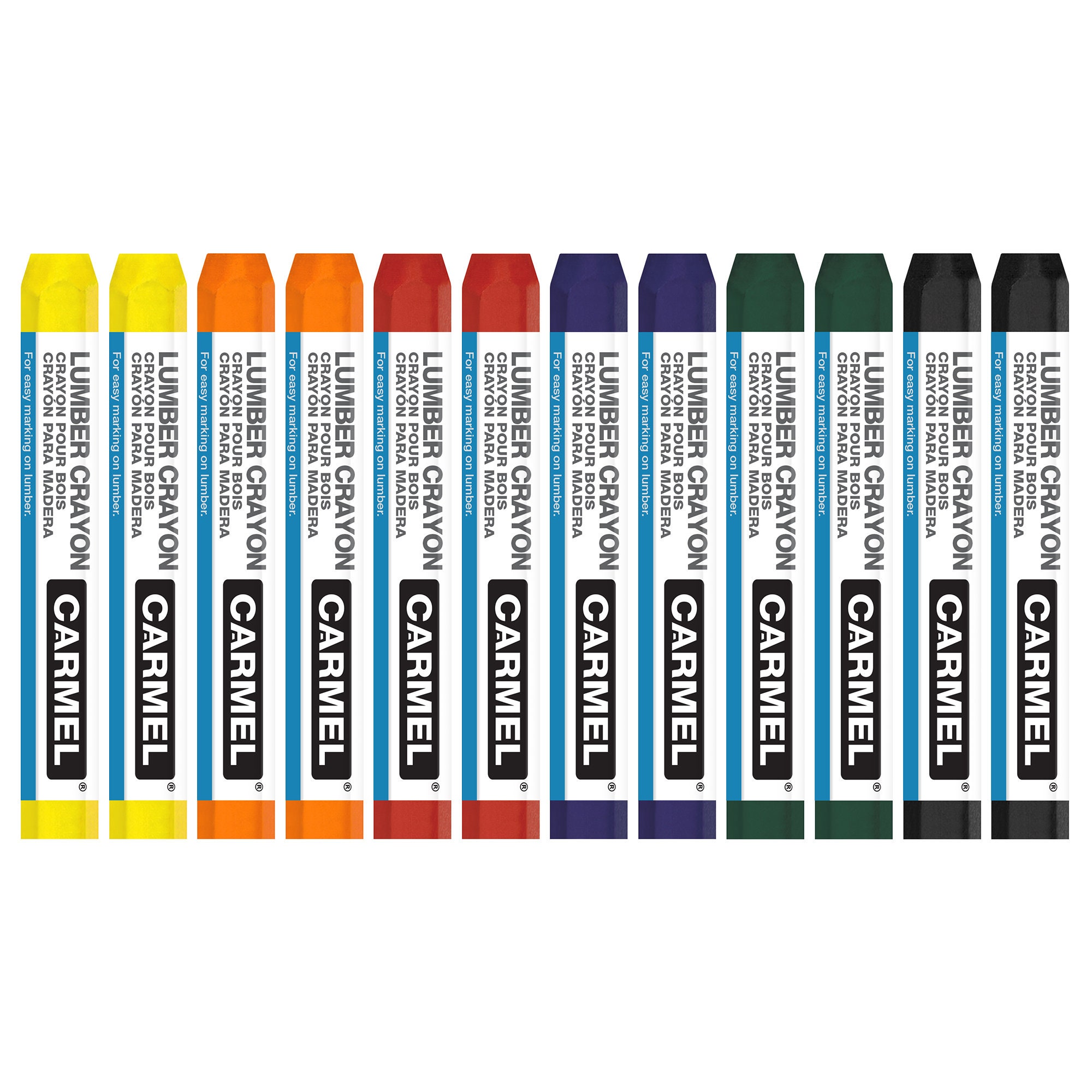 Carmel Lumber Crayon, Lumber Marking Crayon, Lumber Marker, Keel Crayon,  High-density Clay Based Paint Crayon, Pack of 12 