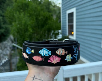 Premade - Black Fish & Coral Collar
