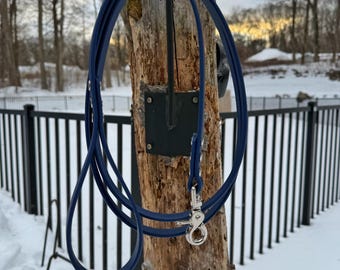 Super Heavy Biothane 5/8” Wide Dog Leash, Color- Deep Blue Sea, Durable, Waterproof