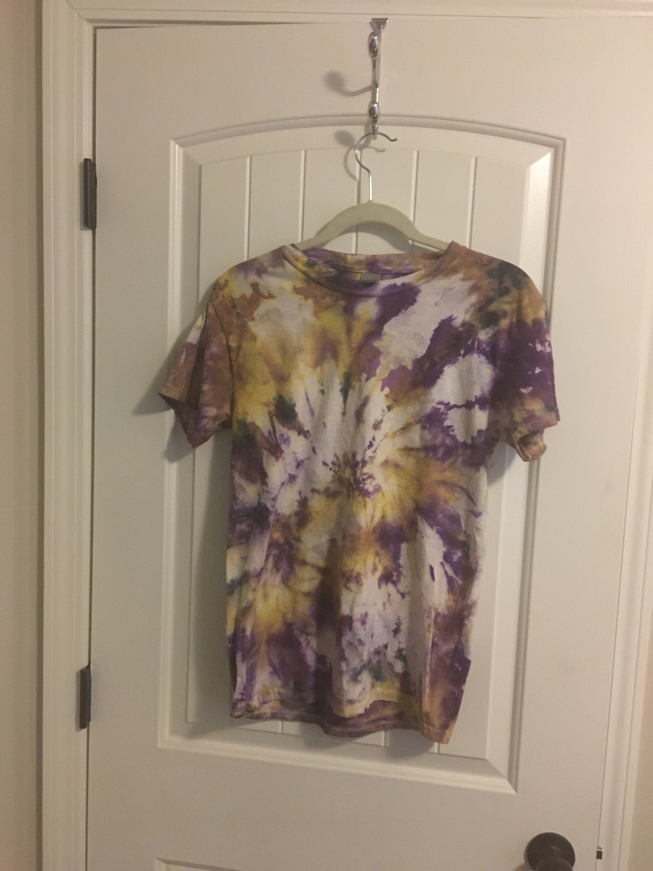 Handmade Purple and Yellow Tie Dyed Shirt 15 percent goes to | Etsy