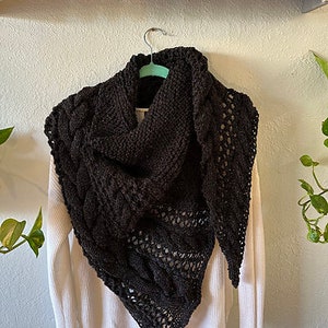 Black Sparkly Cozy Winter Shawl