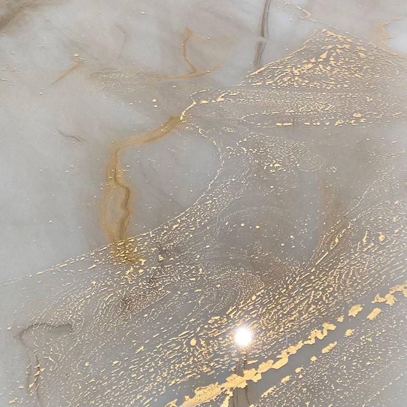 Resin Art Dining Table. Custom Made With Pouring Techniques. Etsy