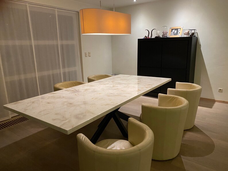 24K Resin Art Dining Table Etsy UK