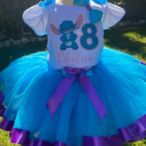 Blue Stitch Monster Birthday Outfit