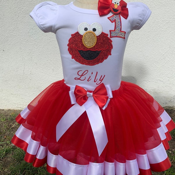 Birthdays Tutu Elmo red