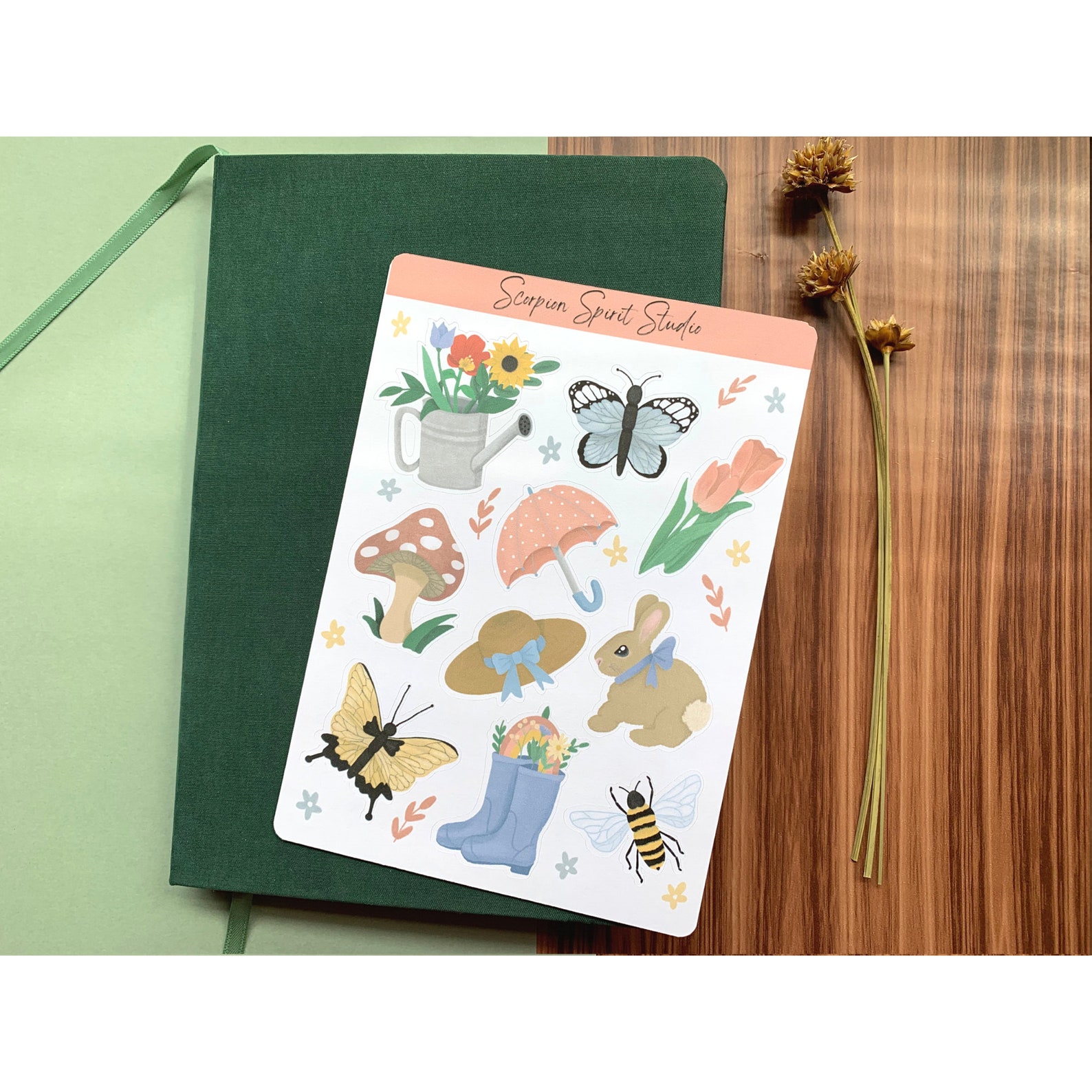 Spring Time Sticker Sheet Bulletjournal Stickers Journaling - Etsy