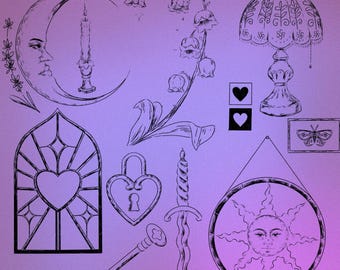 Tattoo flash sheet print