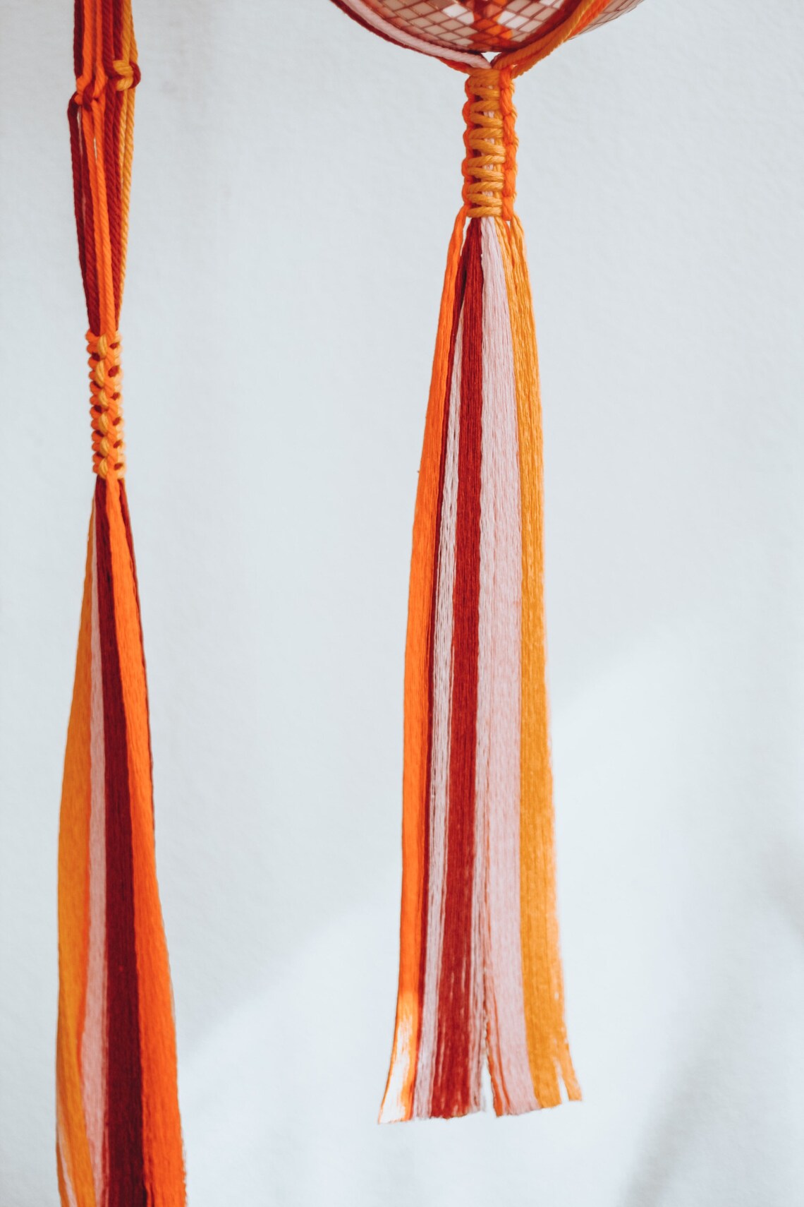 Macramé Disco Ball Holder The Groovy Rainbow Disco Hammock Etsy