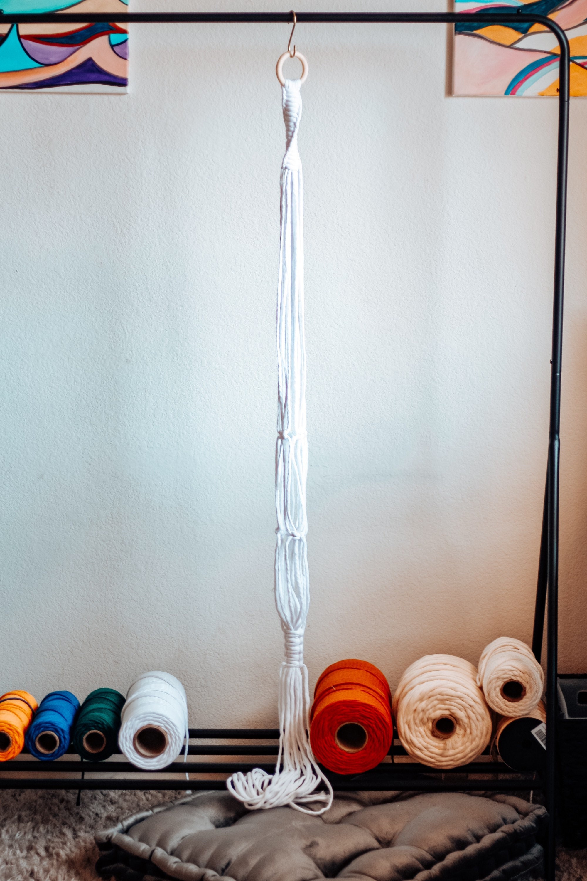 Macrame Disco Ball Holder the BIG Disco Made to Order Etsy