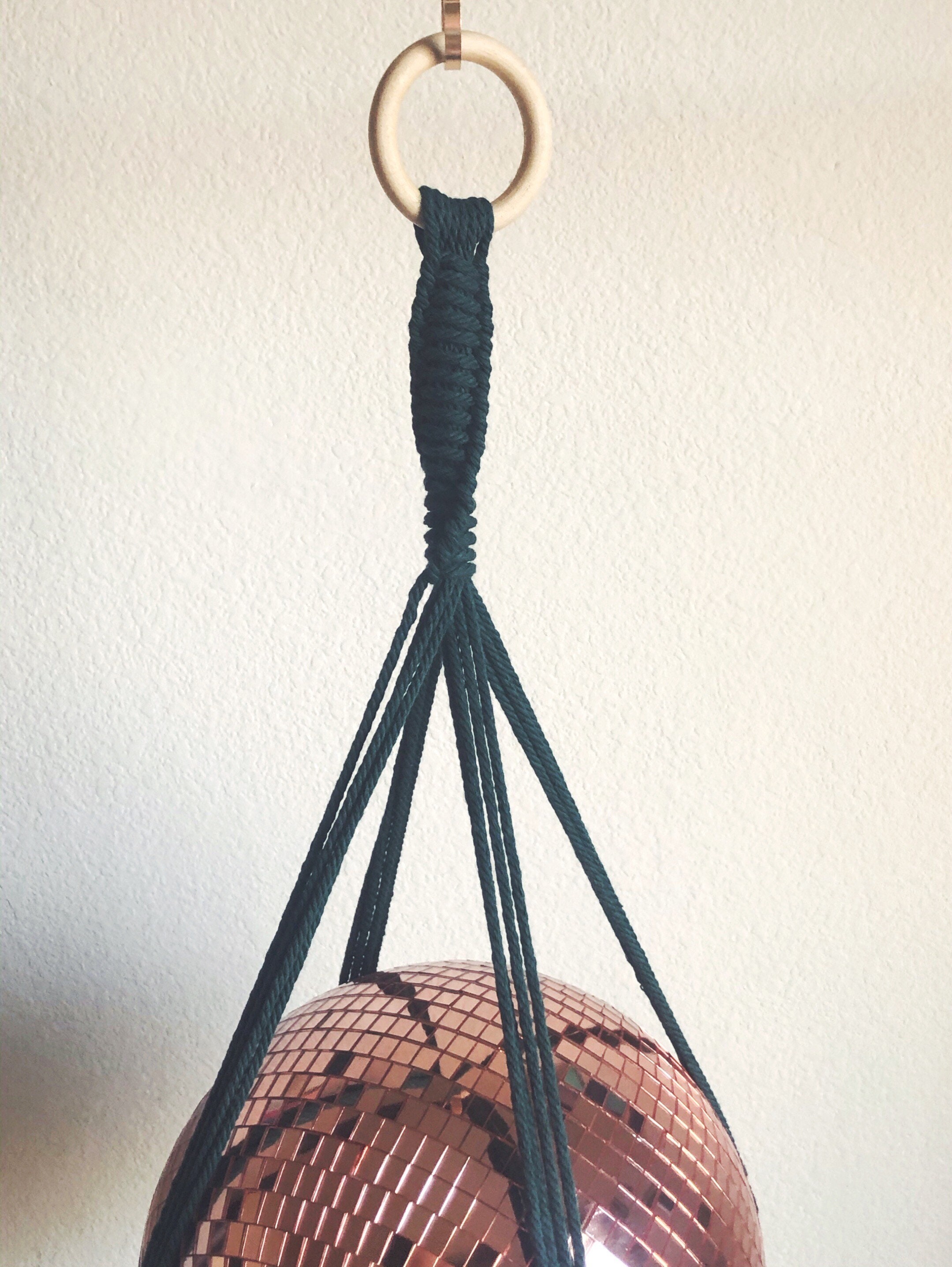 Macrame Disco Ball Holder Le Hamac Disco au Boho Disco Etsy