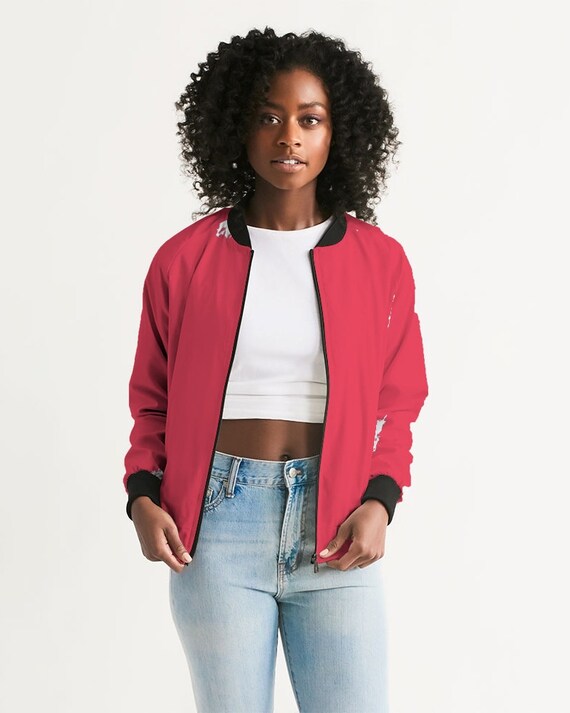 bomber jacket red