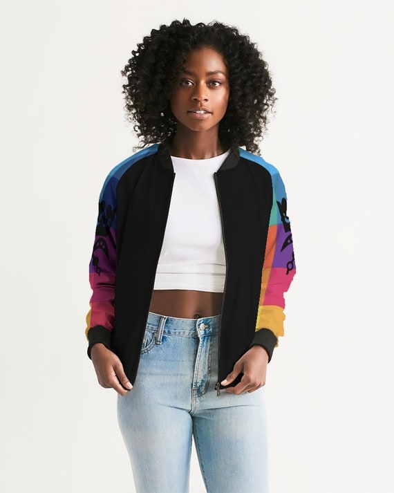 bomber jacket womens black