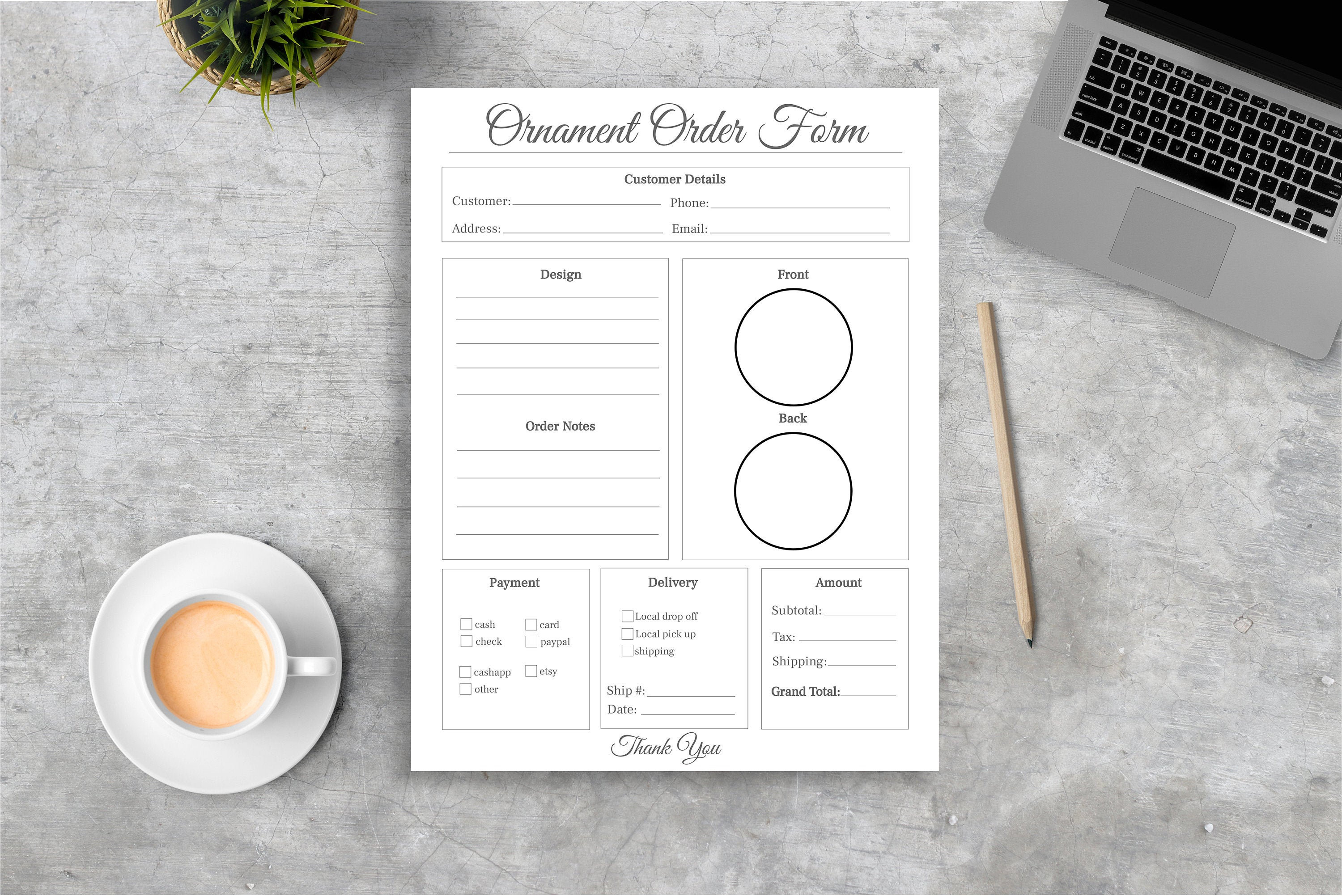 Ornament Order Form Ready To Use Printable Crafters Order Etsy Ornament Order Form Ready To Use Printable Crafters Order Etsy