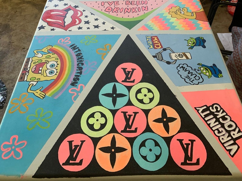 Painted Pong Table Etsy