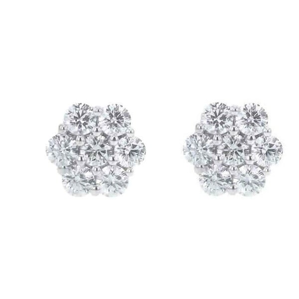 Moissanite cluster earrings clearance