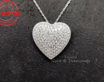 Collana Donna In Argento 925 Con Ciondolo Cuore Mamma E Figlia – Placcata Oro Rosa, Catena Regolabile 45+5 Cm