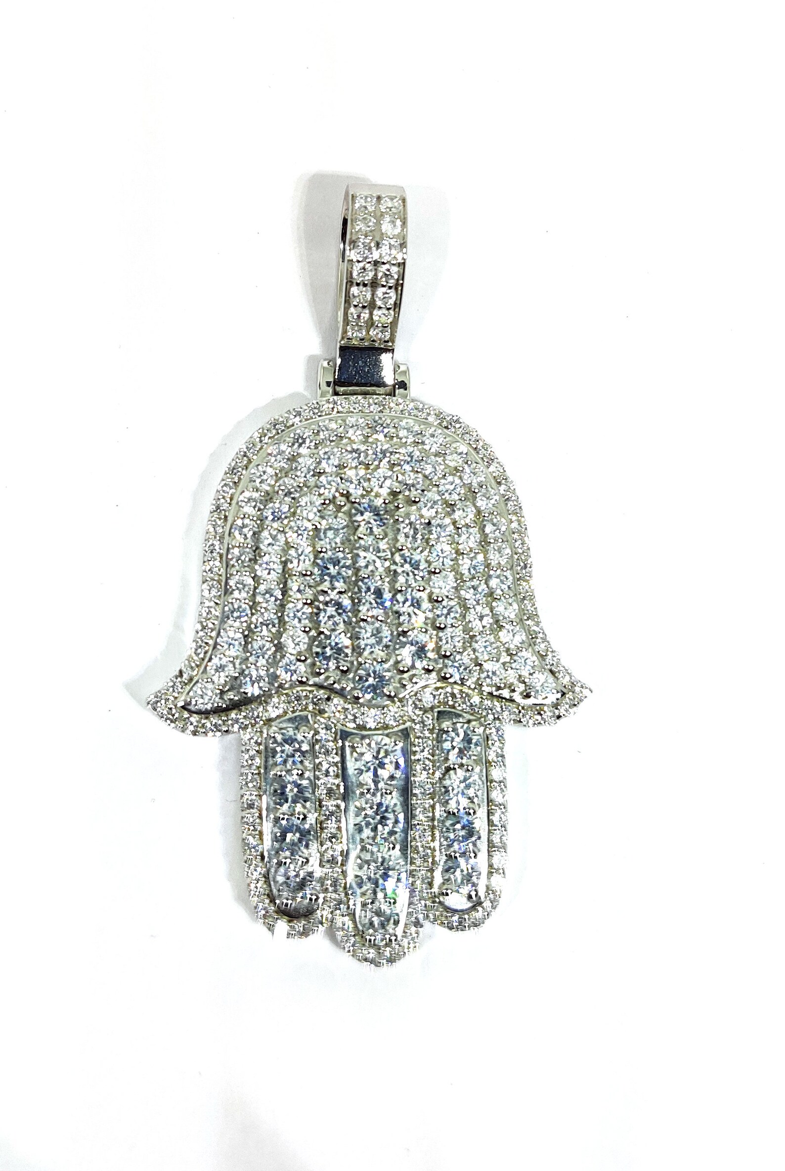 Mini Diamond Hamsa Necklace main image 1