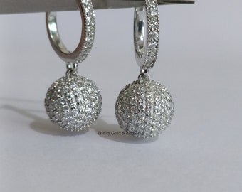 DIAMOND DISCO BALL Earrings • Gold Disco Ball Dangle Drop Earrings • Minimalist Earring, Bridesmaid Earrings •Dainty Earrings • Perfect Gift