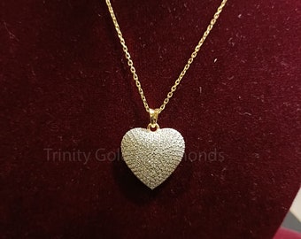 Collana Cuore Con Moissanite D Color VVS1 In Argento 925 – Ciondolo 22,5 Mm, Catena 45 Cm, Gioiello Di Lusso Per Donna, Regalo Speciale - 2