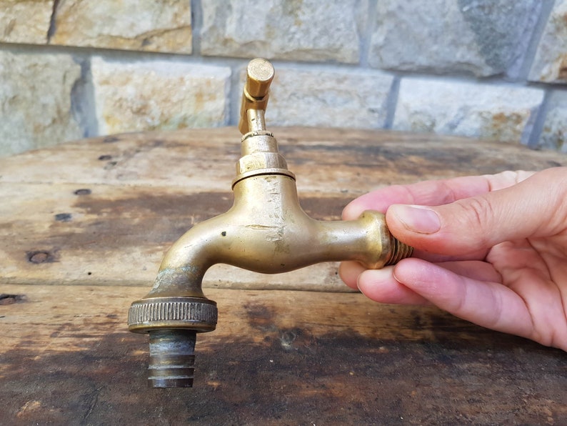 Vintage Water Faucet fountain, Soviet Brass Water Tap, Old Water Valve bath decor, Bathroom accessory, Hygiene means,Sanitary engineering image 2