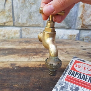 Vintage Water Faucet fountain, Soviet Brass Water Tap, Old Water Valve bath decor, Bathroom accessory, Hygiene means,Sanitary engineering image 4