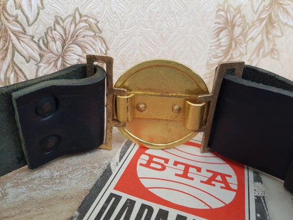 Antique army belt, Vintage military belt, Old arm… - image 9