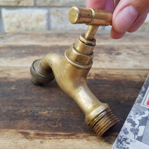 Vintage Water Faucet fountain, Soviet Brass Water Tap, Old Water Valve bath decor, Bathroom accessory, Hygiene means,Sanitary engineering image 1