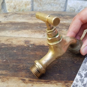 Vintage Water Faucet fountain, Soviet Brass Water Tap, Old Water Valve bath decor, Bathroom accessory, Hygiene means,Sanitary engineering image 6