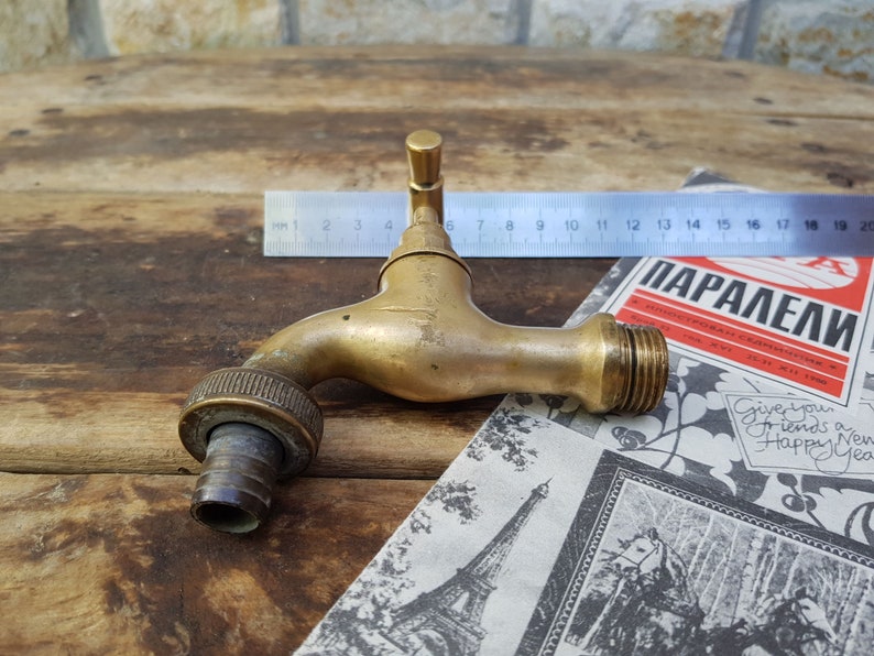 Vintage Water Faucet fountain, Soviet Brass Water Tap, Old Water Valve bath decor, Bathroom accessory, Hygiene means,Sanitary engineering image 8