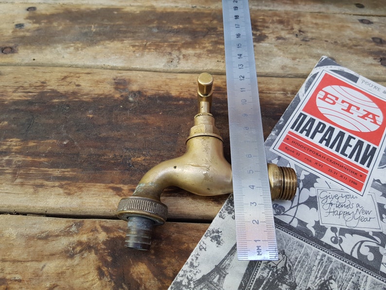 Vintage Water Faucet fountain, Soviet Brass Water Tap, Old Water Valve bath decor, Bathroom accessory, Hygiene means,Sanitary engineering image 9