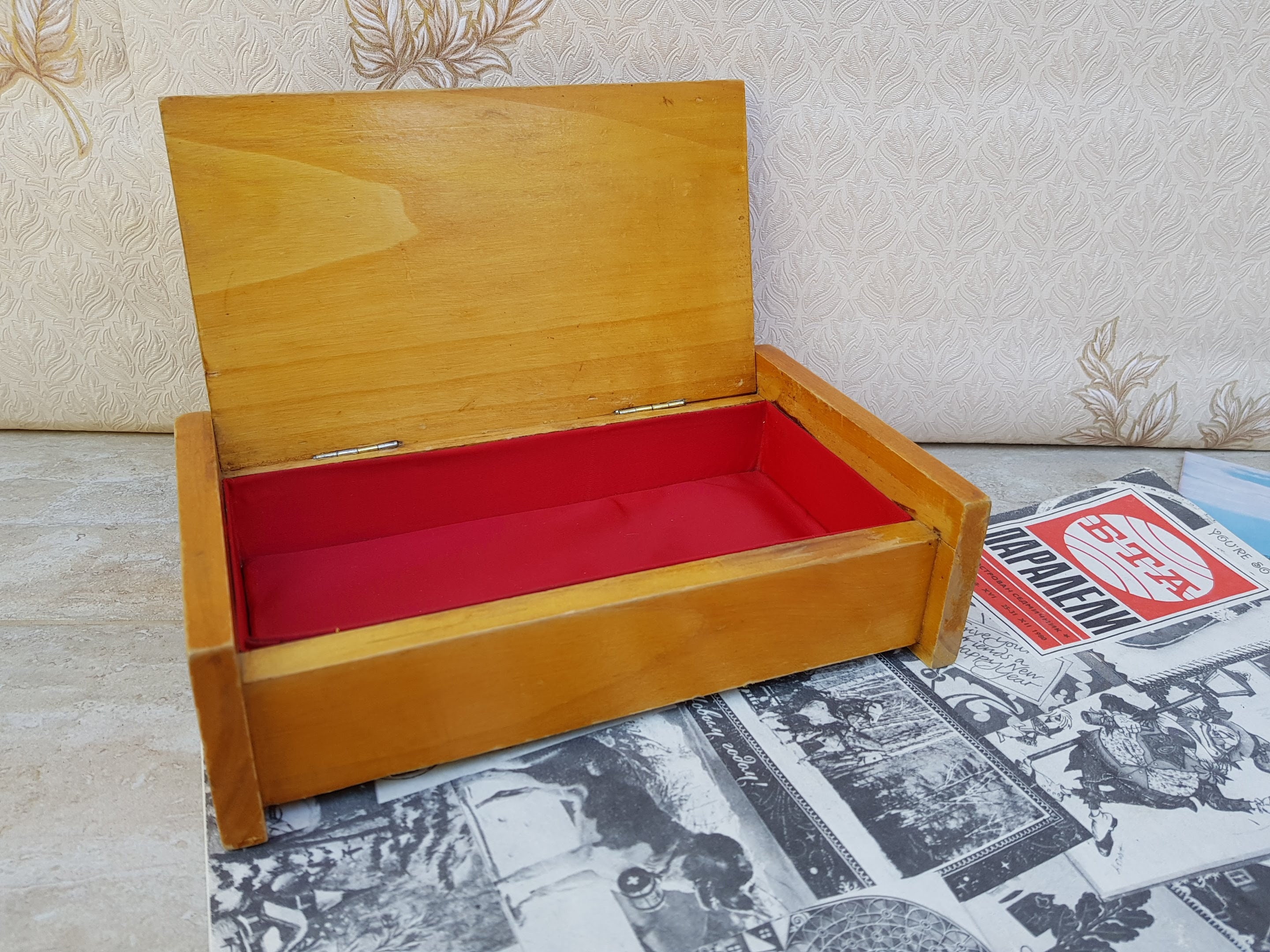 2x Decorative Trinket Jewelry Storage Box Handmade Vintage Wooden Treasure Case 