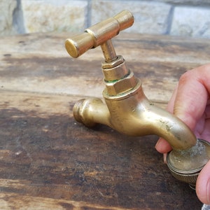 Vintage Water Faucet fountain, Soviet Brass Water Tap, Old Water Valve bath decor, Bathroom accessory, Hygiene means,Sanitary engineering image 7