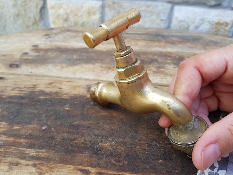 Vintage Water Faucet fountain, Soviet Brass Water Tap, Old Water Valve bath decor, Bathroom accessory, Hygiene means,Sanitary engineering image 7