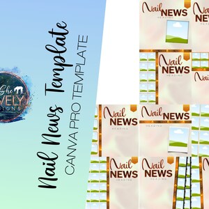 BUNDLE 3 sets of Nail News for social media Canva Templates