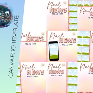 Nail News for social media Canva Template
