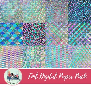 Glam Foil Digital Paper Pack
