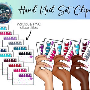 Nail Strip Clipart, Nail PNG, Nail Polish ClipArt, Nail Hand ClipArt, Planner Clipart, nail polish png, nail sets, nail polish, manicure