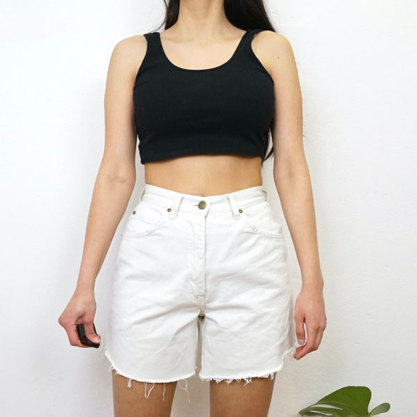 Vintage white denim shorts Size XS-S high waisted Ann Christine Arizona jeans shorts white wash denim