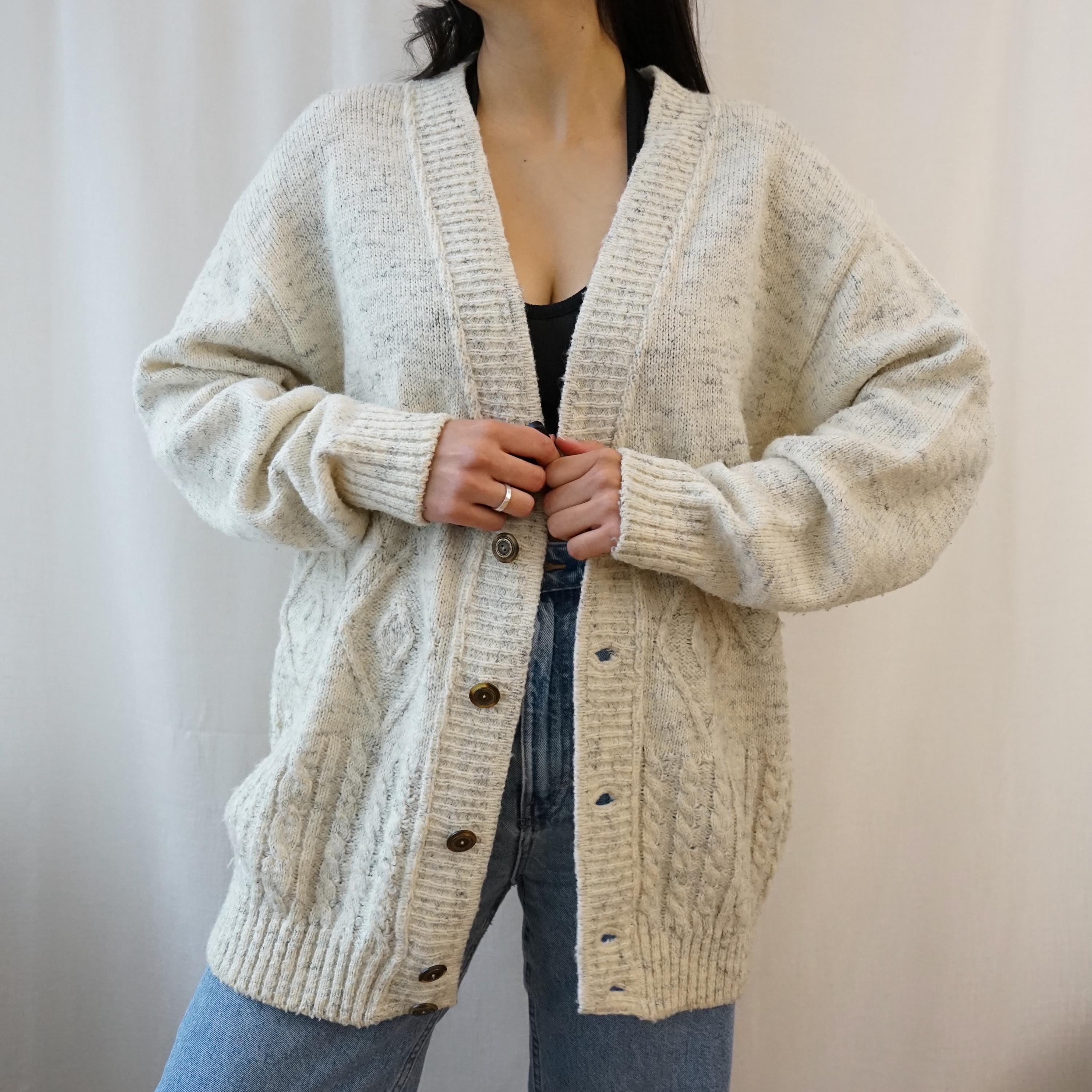 90年代ヴィンテージカーディガン サイズL おじいちゃんカーディガン 