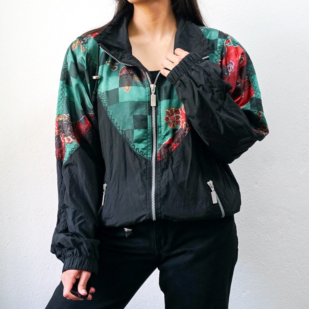 Black Windbreaker - Etsy