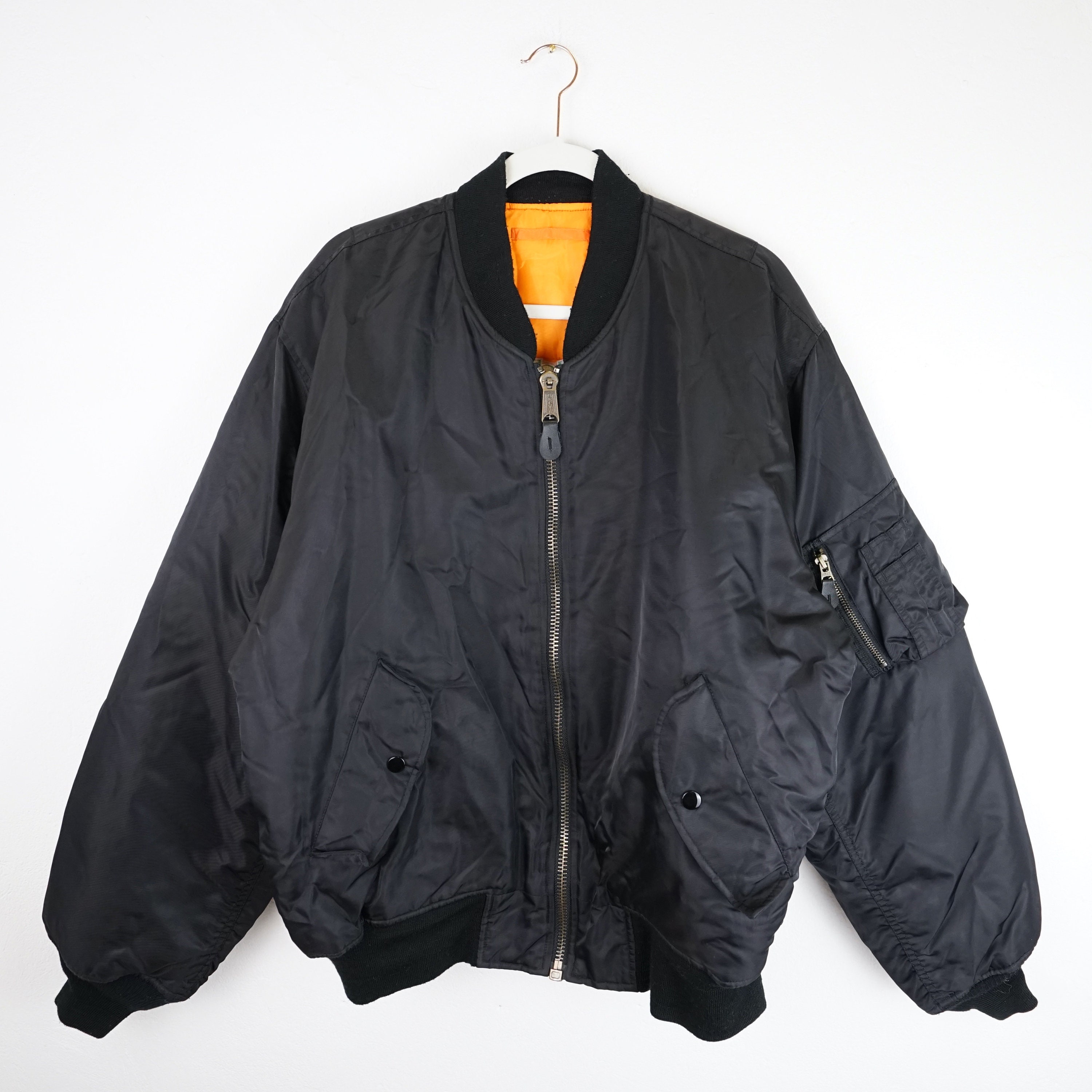 Vintage Black Ma1 Jacket - Etsy Vintage Black Ma1 Jacket - Etsy