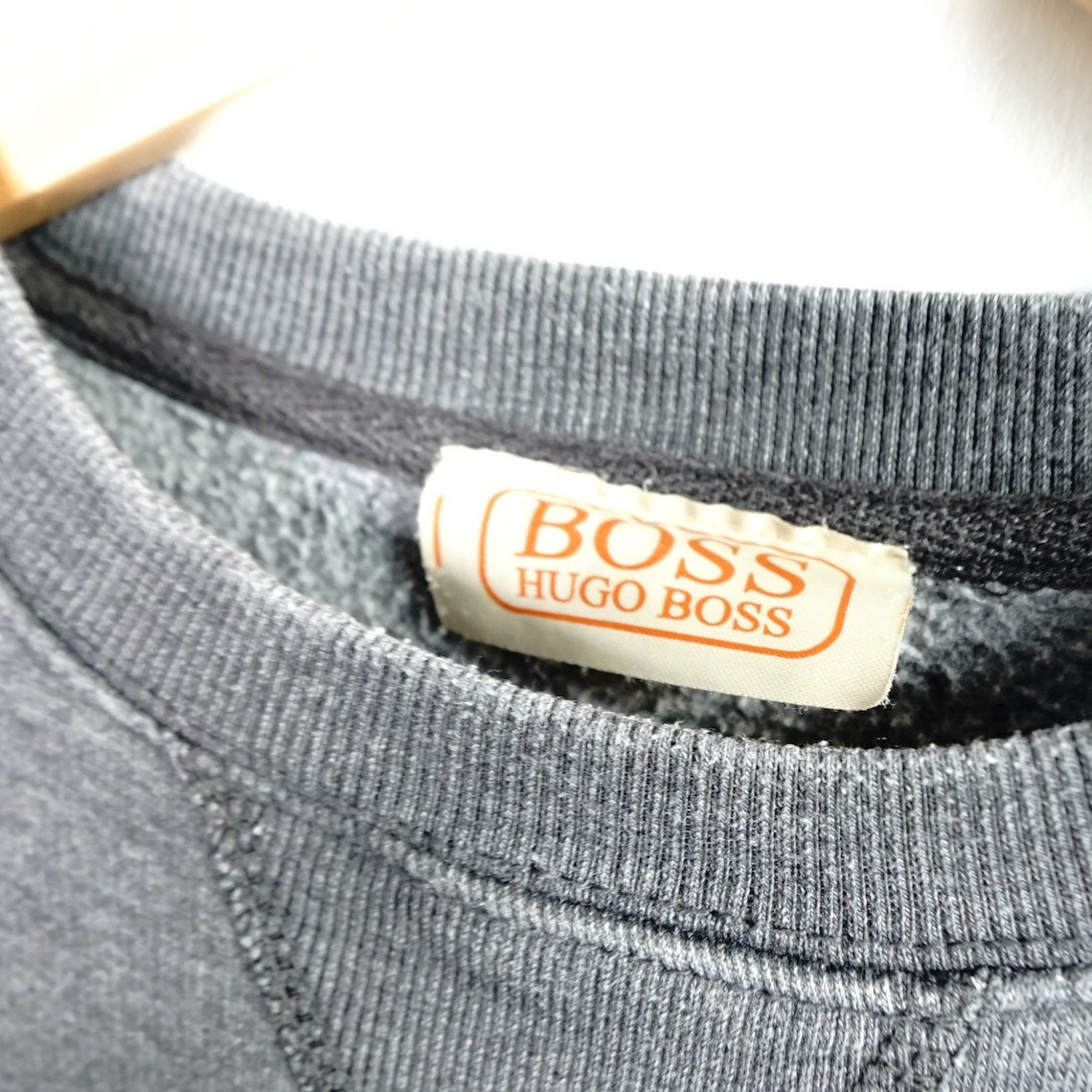 Vintage grey Hugo Boss Sweatshirt Oldschool Unisex 90s | Etsy