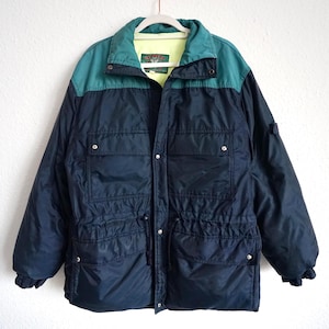 Vintage Down Jacket Size M Carrera puffer down jacket winter jacket blue puffer jacket blue down jacket