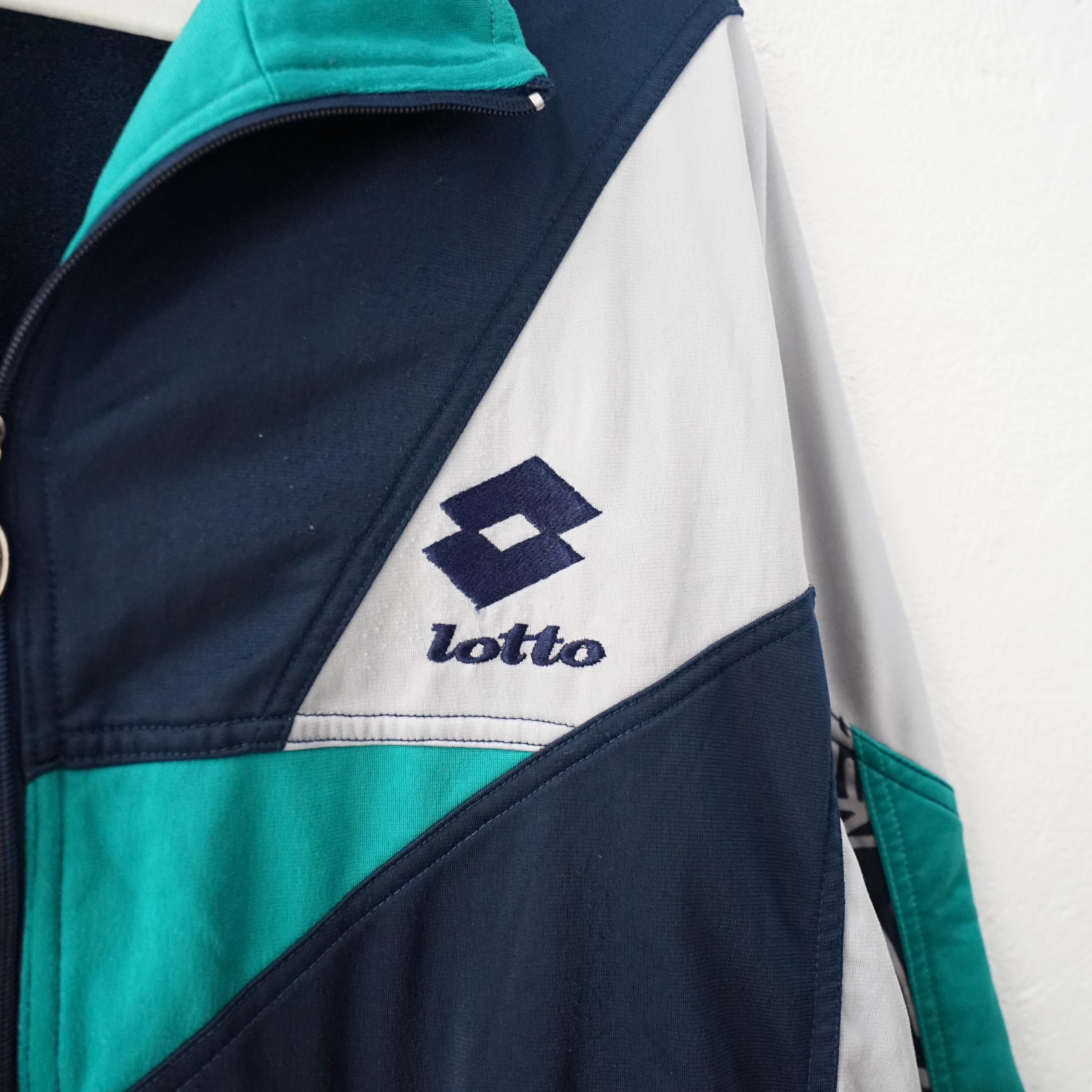 Vintage Lotto Jacket Size L-XL 90s Sport Jacket Colorblock Sport