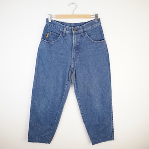 Vintage Armani Mom Jeans size L blue jeans mid waisted jeans 90s jeans medium wash denim pants cotton jeans