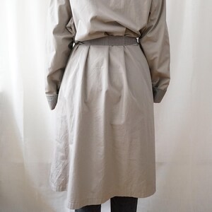 Vintage 70s Trench Coat Size XL reversible trench coat long coat gray trench coat 80s trench coat oversized trench coat elegant coat image 5