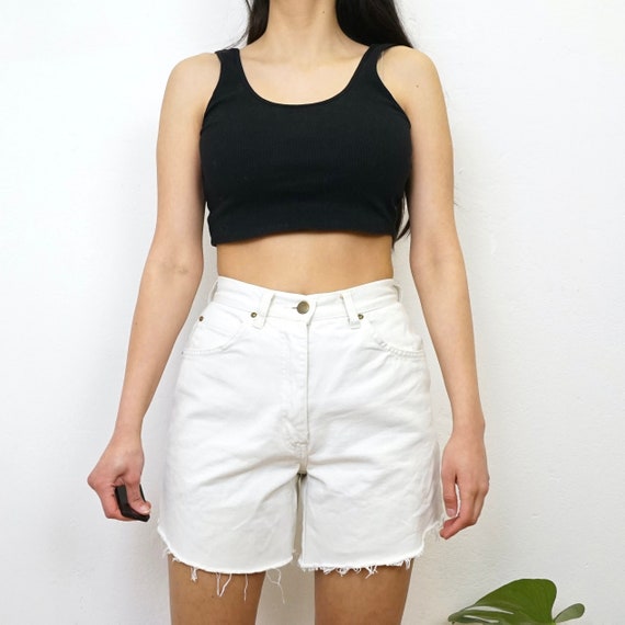 Vintage White Denim Shorts Size XS-S High Waisted Ann Christine Arizona  Jeans Shorts White Wash Denim - Etsy