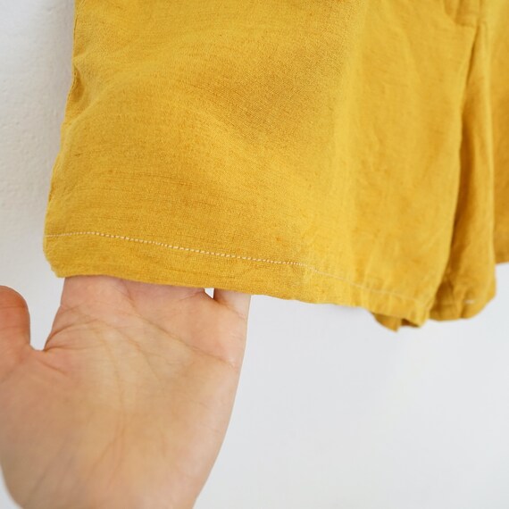 Vintage yellow Shorts Size M summer shorts light … - image 4