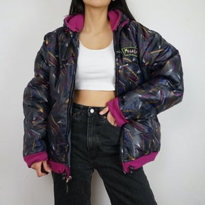 Vintage reversible fleece Ski Jacket Size M snow sport jacket warm jacket winter jacket 90s ski jacket snowboarding